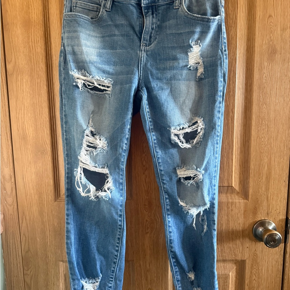 Cello Ripped Blue Skinny Jeans